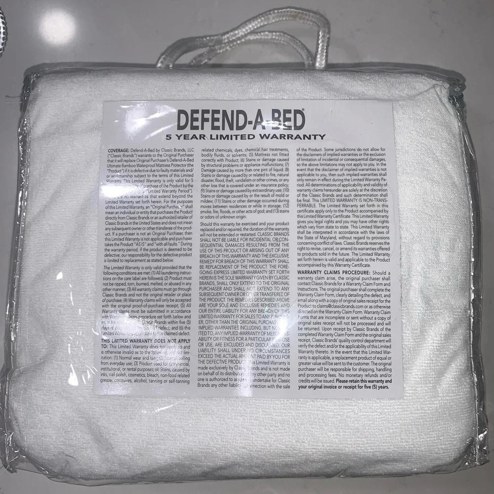 Queen Size White Mattress Cover - Breathable Protective Mattress Protector